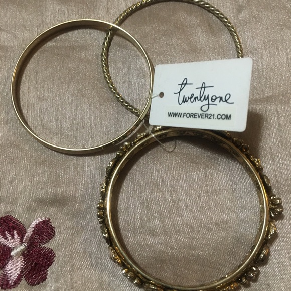 Forever 21 Tri-Pack Gold-color Bracelets - Picture 3 of 7